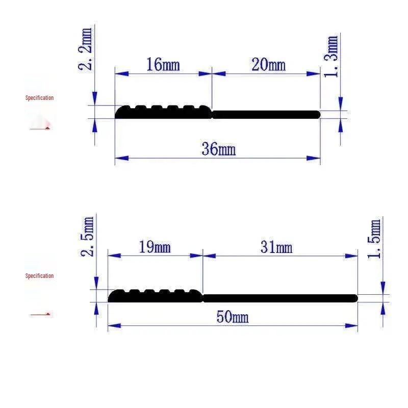 Самоклеящаяся уплотнительная лента для двери: Звукоизоляционный, Ветрозащитный, Водонепроницаемый, Морозостойкий, Теплоизоляционный для Деревянных и Стеклянных Дверей
