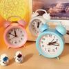 Double Bell Cartoon Alarm Plastic Bedside Clock Creative Small Alarm Clock  Student
