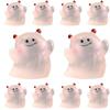 10Pcs Cartoon Ghost Figurines Miniatures Light In The Dark Ghost Statue  Car Accessories