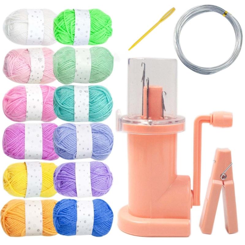 DIY Hand Knitting Yarn Cotton Thread Milk Cotton Yarn and Wool Winder Tools Kits