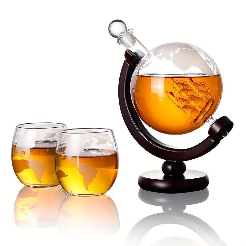 850ml Large Glass Globe Sailboat Decanter Gift White Wine Whiskey Wine Bottle Decanter Stand