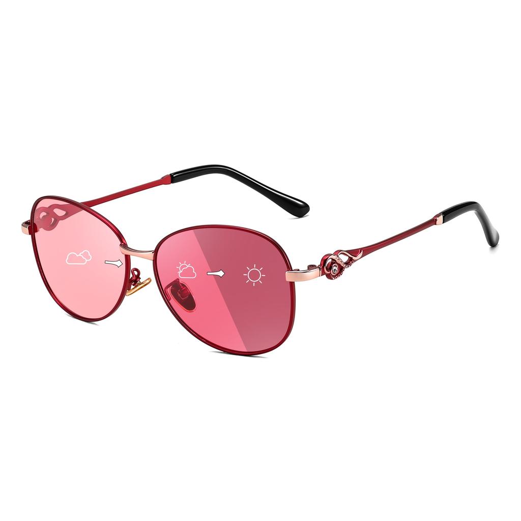 Feisedy Polarized Tinted Sunglasses for Women Fashionable Cool and Jewelry UV Protection Slimming Suitable for Outdoor and Driving - Sunglasses,
