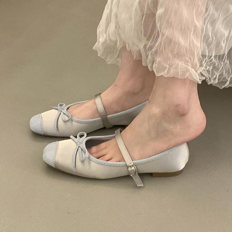 Bailamos 2025 Женские туфли на плоской подошве с квадратным носком, неглубокие мягкие туфли-балетки, женские балетки-лоферы, классические женские повседневные туфли для платья