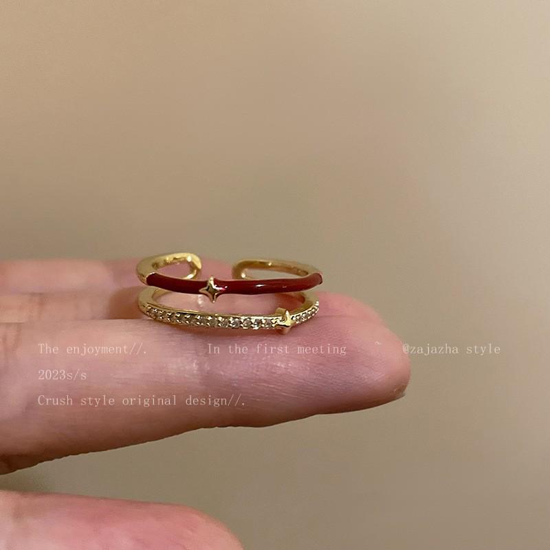 Кольцо Ankola Red Drop Oil Open Ring: Женская коллекция осень/зима: модная, универсальная и изысканная