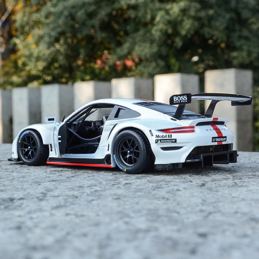 AABKN1 Bburago 1:24 Porsche 911 RSR racing edition die casting alloy car model Art Deco Collection Toy tools gift factory authorization
