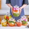 Прозрачная стеклянная банка для солений Большая с открытым горлышком Кухонная банка для хранения Многофункциональная банка для кимчи Дом