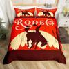 Комплект постельного белья Western Cowboy Single King Комплект постельного белья Wild West Themed Cowboy из микрофибры Rodeo Cowboy Верховая езда Лошадь Покрывало