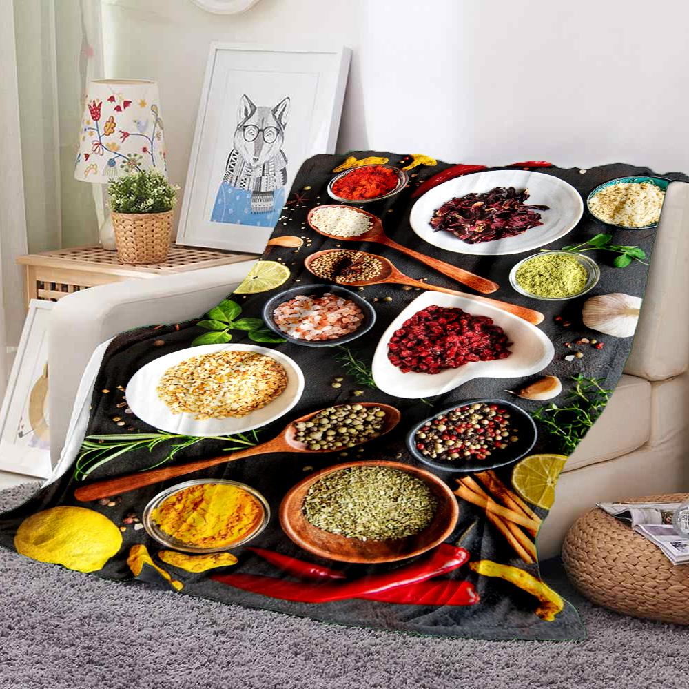 Spice Market Flannel Blanket Throw Blanket Soft Warm Sofa Bed Camping Car home Decor Unique Christmas Gift C9302048
