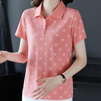 Футболка-боди с коротким рукавом большого размера, женская, летний новый стиль, омолаживающая, для мам среднего и пожилого возраста, свободный женский топ