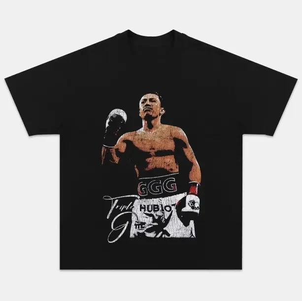 Графическая футболка-унисекс Streetwear с изображением чемпиона по боксу Triple G