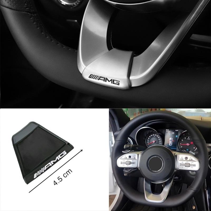 GLC GLB Car Emblem Steering Wheel Sticker Decoration Accessories For Mercedes Benz AMG Brabus Smart Maybach W204 GLC CLA W205 W