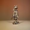Alloy Zen Meditation Frog Statue Durable Alloy Vintage Texture Small Figurine for Tea Table Home Decor