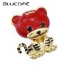 Newest Cute Little Tiger Shape Brooches Copper Animal for Men WomenSuit Scarf Hijab Pins