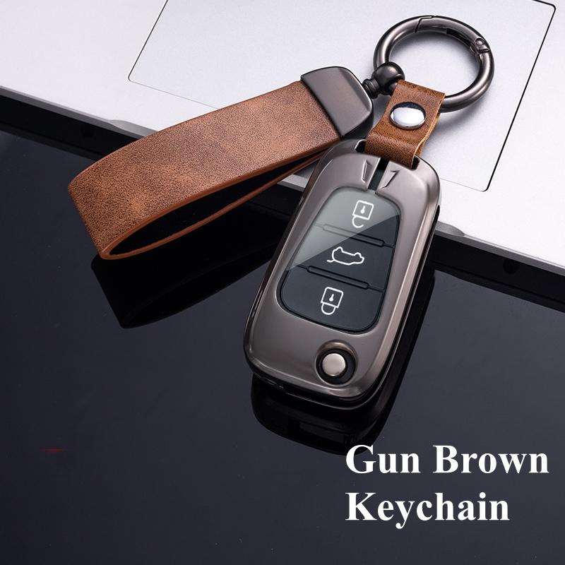 New Metal Zinc Car Key Case For Hyundai I20 I30 Elantra Azera Veracruz Veloster