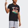 Adidas T Shirts Men's Black Crew Neck Moderate Straight Fit HB6168