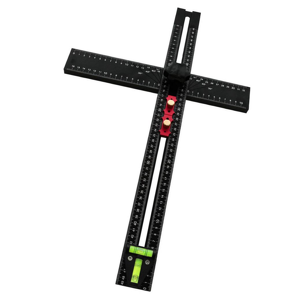 54 см Т-образный угольник с пузырьковым уровнем 90 45 градусов многоугловой измерительный инструмент регулируемая комбинация