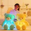 30/50cm Creative Light Up LED Teddy Bear Stuffed Animals Plush Toy Colorful Glowing Teddy Bear Christmas Gift for Kids Pillow Toy