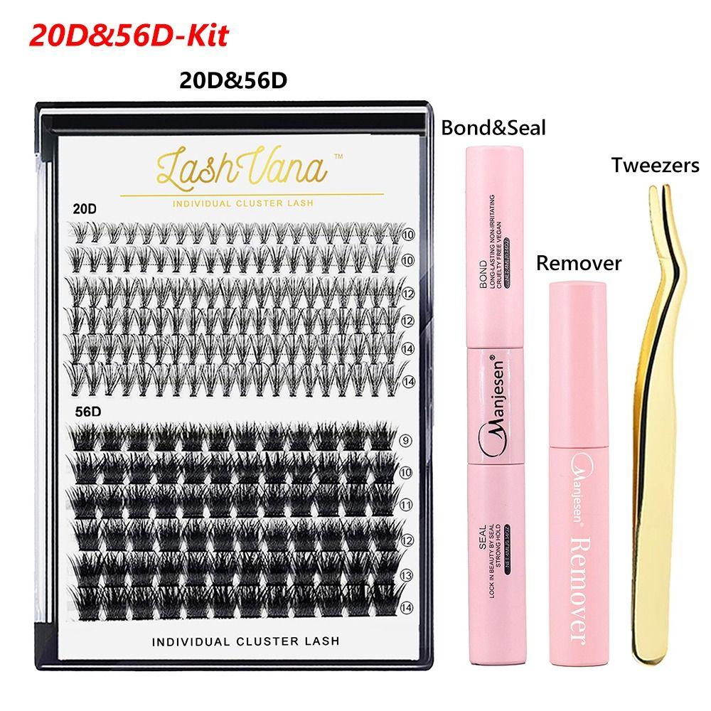 Natural Look 120/144/240 Pcs Lash Clusters DIY Eyelash Extension Kit for Beginners