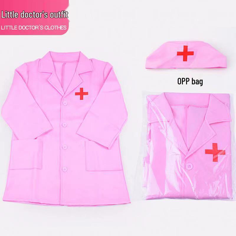 Kids' Wooden Doctor & Nurse Role Play Toy Set with Stethoscope