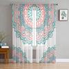 Bohemia Retro Bobo Style Sheer Curtain for Bedroom Tulle Voile Curtain for Kitchen Living Room Decor Window Treatment