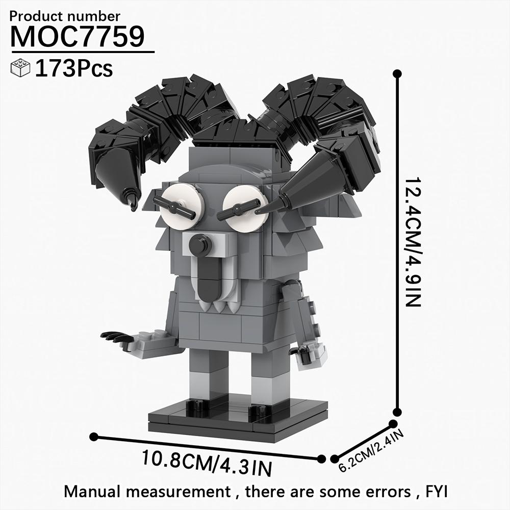 MOOXI MOC Горячая Игра Ужасов 99 Ночей Фигурка Животное Олень Сова Коза Модель Конструктор Игрушка Для Ребенка Взрослого Кирпичик Подарок На День Рождения