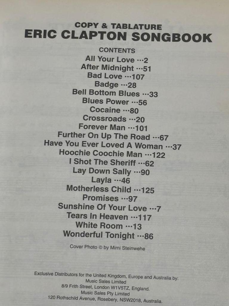 [Б/У] Книга песен и табулатур Эрика Клэптона