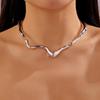 Geometry Choker Necklace Gold Color Party Collar Luxury Twist Neck Necklace  For Women