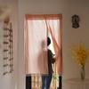 Japanese Style Cotton Linen Fabric Partition Door Curtain Kitchen Entrance Curtain Drape Living Room Bedroom Door Half Curtain