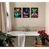3Pcs Halloween Neon Bathroom Wall Art Tropical Ghost Dying To Relax Painting Picture Wall Decor Fashion Funny Gothic Ghost Toaster Poster Print