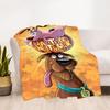 1PC Cartoon Network Outdoor Blanket Lightweight Flannel, Soft & Warm, All-Season, Outdoor, Camping, Living Room, Office,  L1106111