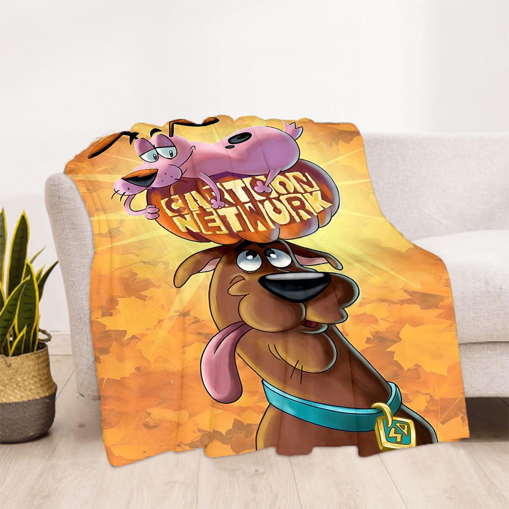 1PC Cartoon Network Outdoor Blanket Lightweight Flannel, Soft & Warm, All-Season, Outdoor, Camping, Living Room, Office, L1106111