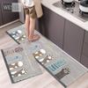 Набор кухонных ковриков из 2 предметов, 40X60 см, 40X120 см, милый мультяшный декор для кухни, детский ковер для спальни, Kawaii, коврик для ванной комнаты, нескользящий абсорбент