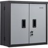 Foldable Wall Cabinet, Metal Garage Locker Mounted 26" Small Tool Chest 240 LBS Loading Capacity Adjustable Shelf Magnetic Door File for Warehouse