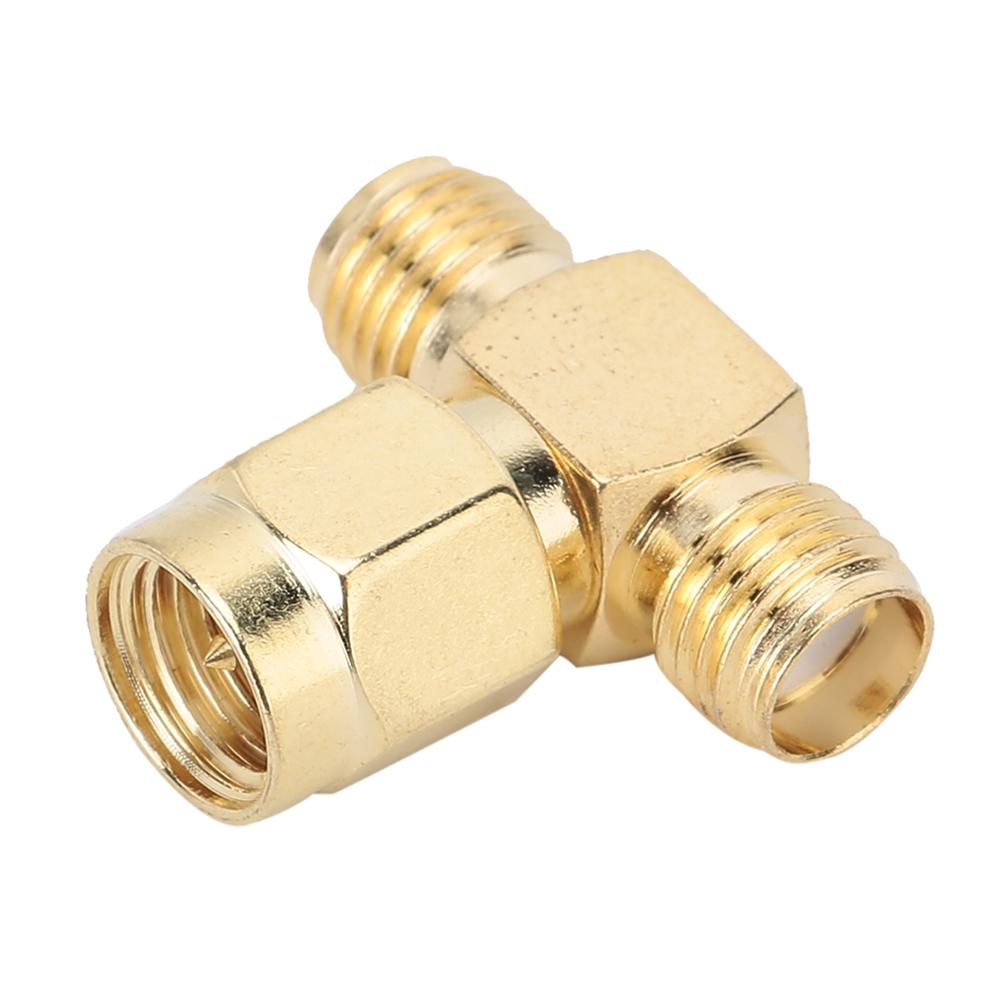 5 шт. позолоченный латунный 50 Ом SMA Male на двойной SMA Female адаптер со стандартной полярностью
