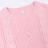 Women's Autumn and Winter Round Neck Twist Solid Color Knitted Top Loose Sweater