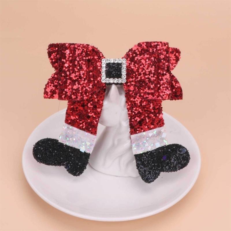 Pack of 2 Multifuntional Boot Bowknot Hair Accessory Hair Clip Christmas Bowknot Hairpiece Suitable for All Hairstyles