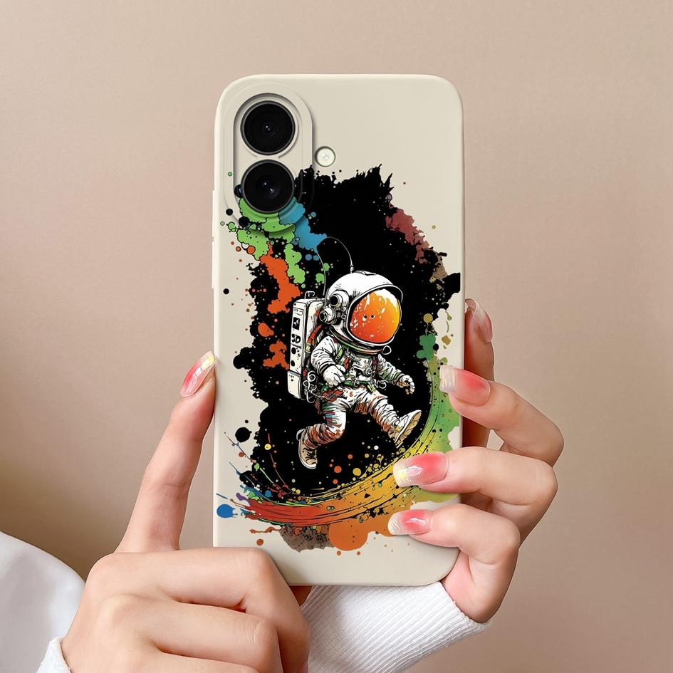 Для Apple iPhone 16 Plus 16pro 16promax новый чехол симпатичный цветочный узор облаков мягкий тонкий жидкий силикон высокое качество ударопрочный чехол для iPhone чехол Capas