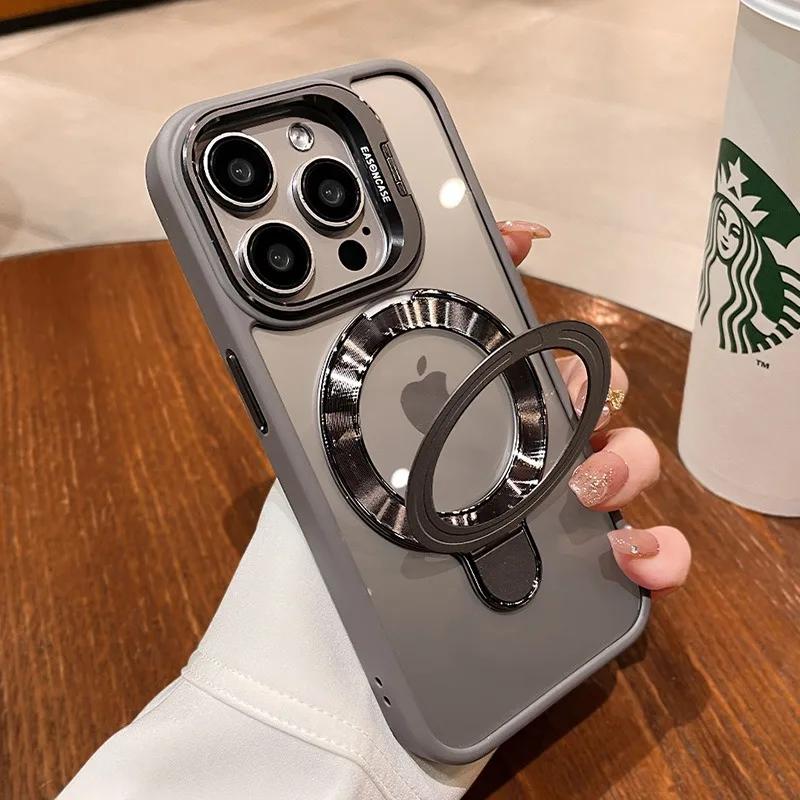 Для iPhone 15 Pro двойной кронштейн Magsafe чехол для iPhone 11 12 13 14 15 Pro Max Plus магнитный держатель-подставка Броня противоударный чехол