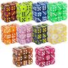 16MM Round Corner Game Dice Set 6-Sided Marble Acrylic Dices for  Tabletop Game Gambling Entertainment Party
