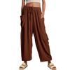 Women's Fashion Casual Solid Color Print High Waist Pants & Capris