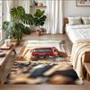 MAN Print Crystal Velvet Plush Rug Anti?Slip Wear?Resistant Floor Carpet For Indoor Household Home Decoration