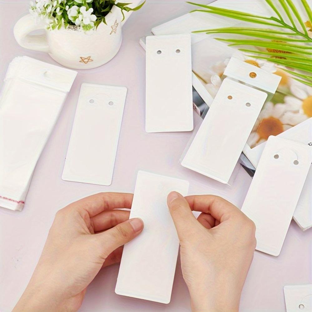 80 шт. Белые брелки для ключей с самозапечатывающимися пакетами, держатели для ювелирных изделий, стеллаж для упаковки для малого бизнеса, практичные и удобные принадлежности
