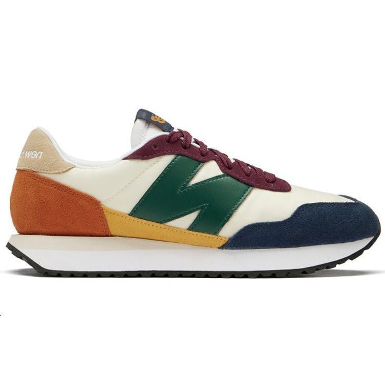 New Balance 237 Beige Nightwatch Зеленые кроссовки унисекс Бело-бордовые MS237VE