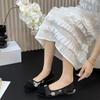 Повседневная женская обувь Теннисная женская с круглым носком Балетки Мягкая Дышащая Платье Удобная Бабушкина Летняя Хлопковая Ткань Досуг Ажурная