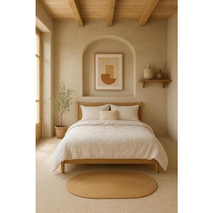 Drap-housse - 140 x 190 cm - Gaze de coton lavé - Bonnet 30 cm - Blanc