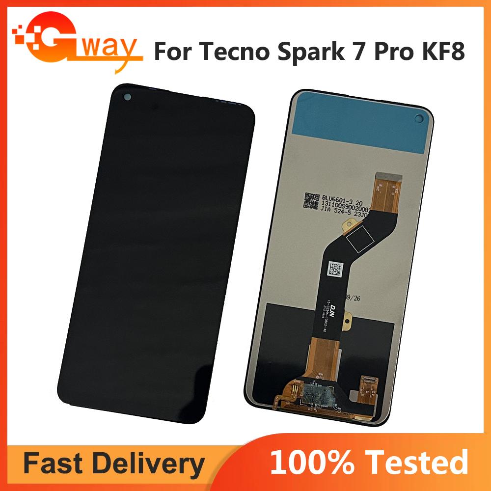 Полный модуль LCD-экрана и сенсорного стекла для Tecno Spark 7 Pro KF8