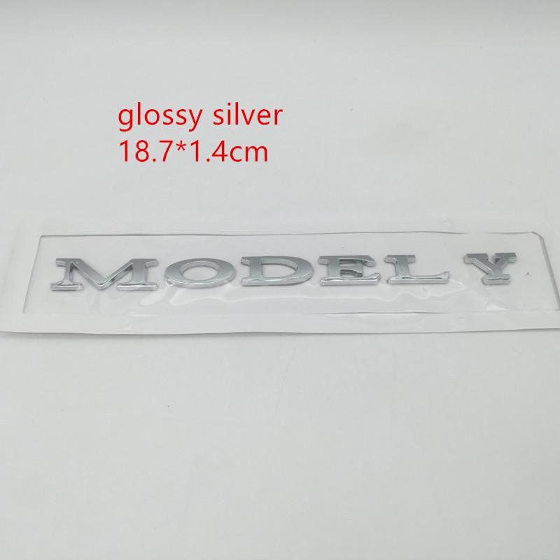 glpyx8 1pcs 3D ABS for Tesla Model Y car Letter Front Hood Head Bonnet Emblem Rear Tail Trunk Sticker Badge Decal styling Accessories