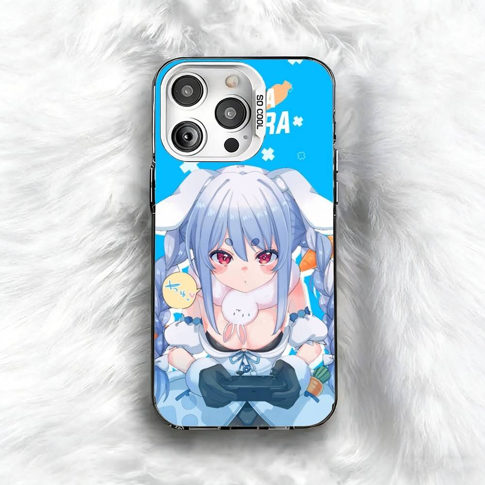 Чехол для телефона Holo-Usada Pekora для iPhone 16 17 15 14 12 13 Pro Max Черный цвет Ударопрочный чехол