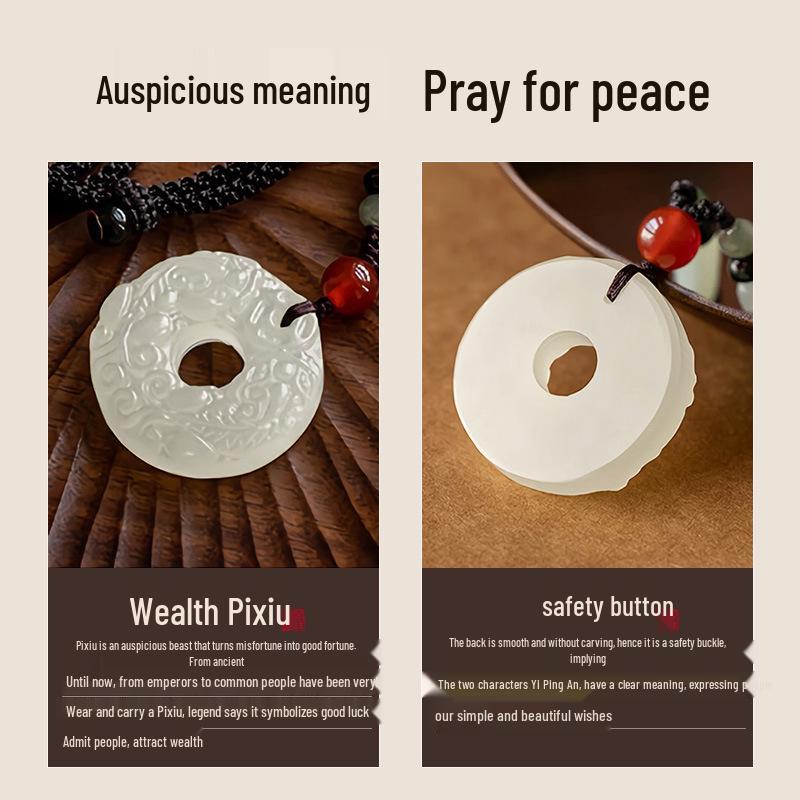 Унисекс ожерелье из афганского нефрита Пи Сю: Мужской кулон из нефрита, Идеальный подарок на день рождения для парня