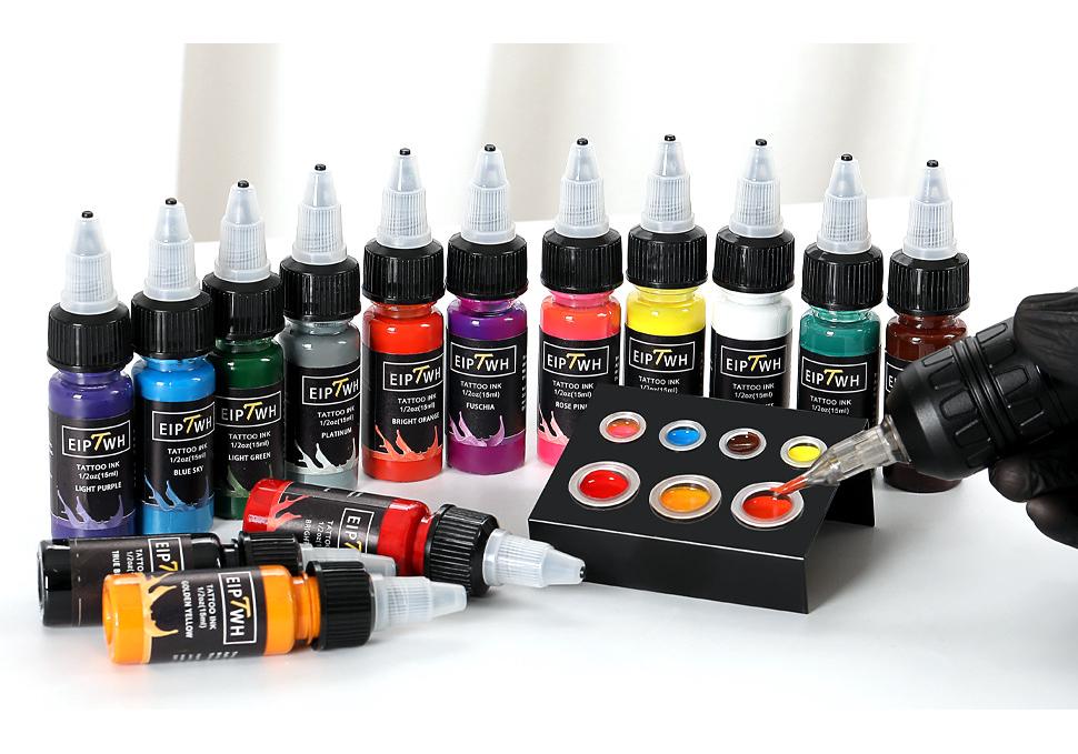 Hardcover 15ML Tattoo Ink Set: 14 Colors, Easy Application, Fine Particles, Superior Color Saturation